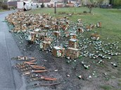 V Kyjově na Hodonínsku nezvládl šestadvacetiletý řidič kamionu řízení a z... V Kyjově na Hodonínsku nezvládl šestadvacetiletý řidič kamionu řízení a z...