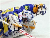 Zlínský brankář Libor Kašík v akci. Zlínský brankář Libor Kašík v akci.