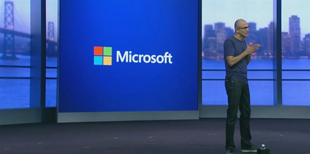 Šéf Microsoftu Satya Nadela uvádí novinky Windows na vývojářské akci Build 2014 Šéf Microsoftu Satya Nadela uvádí novinky Windows na vývojářské akci Build 2014