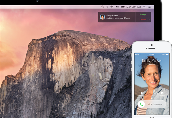 Ještě lepší propojení OS X Yosemite s iOS přístroji umožní například... Ještě lepší propojení OS X Yosemite s iOS přístroji umožní například...