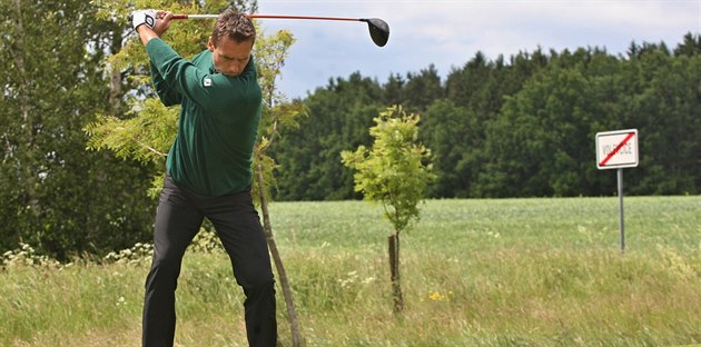 Golfista Roman Šebrle na domácím šampionátu v Telči Golfista Roman Šebrle na domácím šampionátu v Telči