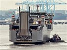 Speciální americká loď Cape Ray opouští španělský přístav Rota Speciální americká loď Cape Ray opouští španělský přístav Rota