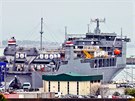 Speciální americká loď Cape Ray ve španělském přístavu Rota Speciální americká loď Cape Ray ve španělském přístavu Rota