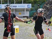 Veronika Vítková (vpravo) během letní přípravy Veronika Vítková (vpravo) během letní přípravy