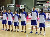 Čeští basketbalisté před přípravným kláním v Polsku. Čeští basketbalisté před přípravným kláním v Polsku.