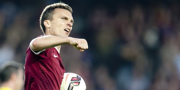 David Lafata poté, co vyrovnal v zápase s Malmö na 2:2. David Lafata poté, co vyrovnal v zápase s Malmö na 2:2.