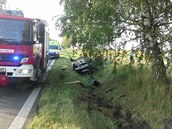 Při pondělní nehodě na pětatřicítce u Býště se zranili dva dospělí a dvě děti. Při pondělní nehodě na pětatřicítce u Býště se zranili dva dospělí a dvě děti.