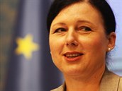 Věra Jourová po jednání koaličního vedení. Věra Jourová po jednání koaličního vedení.