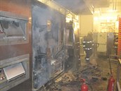 Kvůli technické závadě na ohřívacím zařízení hořela v sázavské pekárně linka na... Kvůli technické závadě na ohřívacím zařízení hořela v sázavské pekárně linka na...