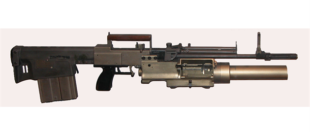 Prototyp zbraně pro program SPIW firmy Springfield z roku 1964 Prototyp zbraně pro program SPIW firmy Springfield z roku 1964